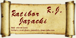 Ratibor Jazački vizit kartica